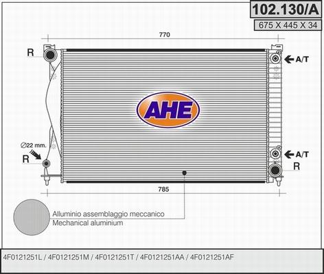 AHE 102.130/A - Радіатор, охолодження двигуна avtolavka.club