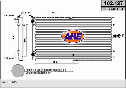 AHE 102.127 - Радіатор, охолодження двигуна avtolavka.club