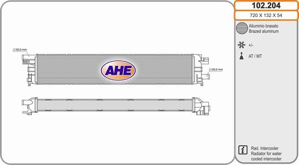 AHE 102.204 - Радіатор, охолодження двигуна avtolavka.club