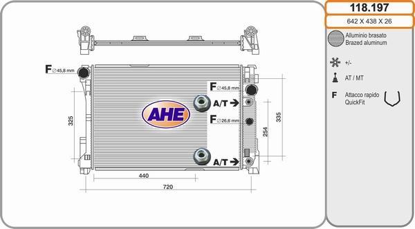 AHE 118.197 - Радіатор, охолодження двигуна avtolavka.club