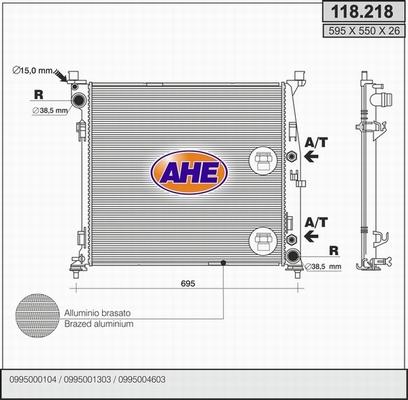 AHE 118.218 - Радіатор, охолодження двигуна avtolavka.club