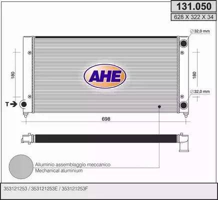 AHE 131.050 - Радіатор, охолодження двигуна avtolavka.club