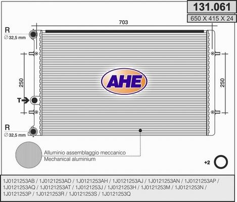 AHE 131.061 - Радіатор, охолодження двигуна avtolavka.club
