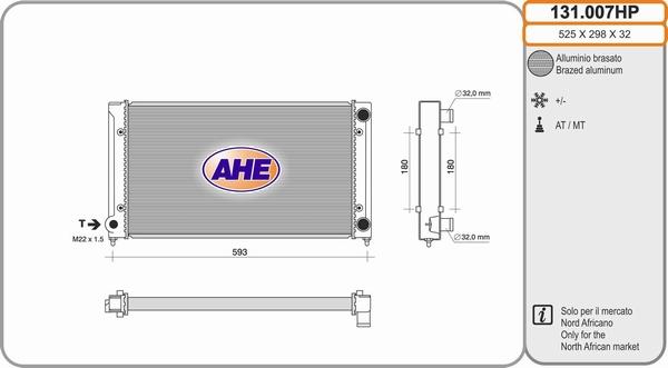 AHE 131.007HP - Радіатор, охолодження двигуна avtolavka.club