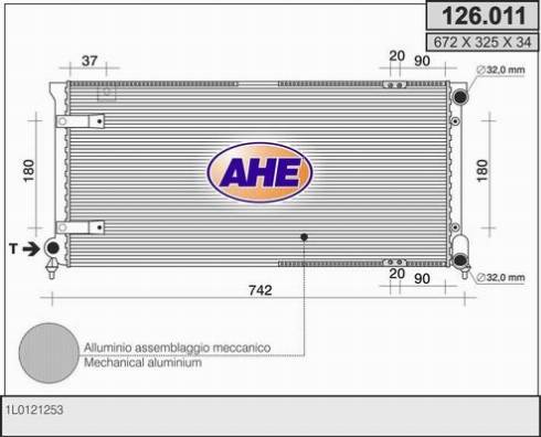 AHE 126.011 - Радіатор, охолодження двигуна avtolavka.club