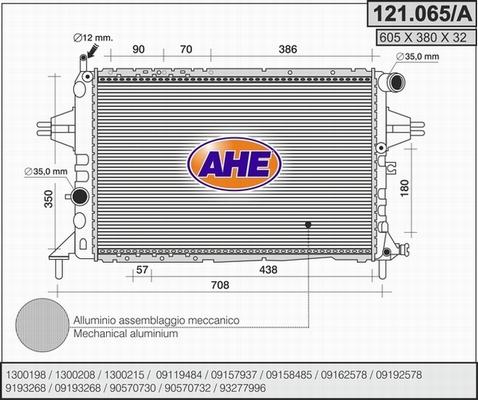 AHE 121.065/A - Радіатор, охолодження двигуна avtolavka.club
