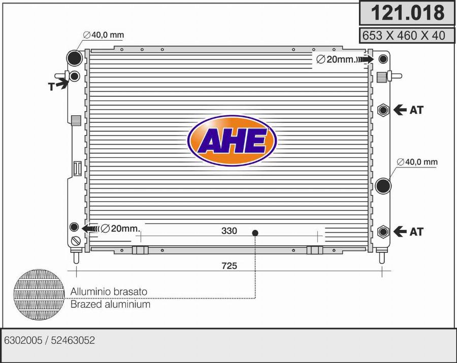 AHE 121018 - Радіатор, охолодження двигуна avtolavka.club