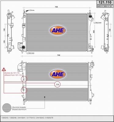 AHE 121.110 - Радіатор, охолодження двигуна avtolavka.club