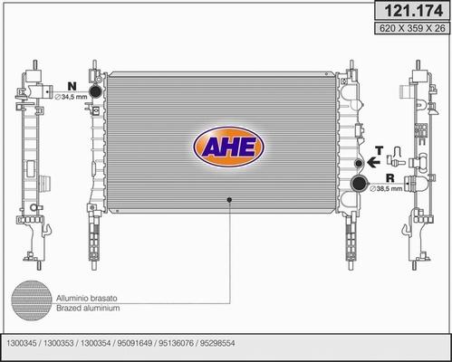 AHE 121.174 - Радіатор, охолодження двигуна avtolavka.club