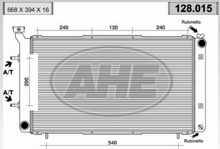 AHE 128015 - Радіатор, охолодження двигуна avtolavka.club