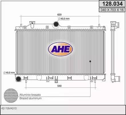 AHE 128.034 - Радіатор, охолодження двигуна avtolavka.club