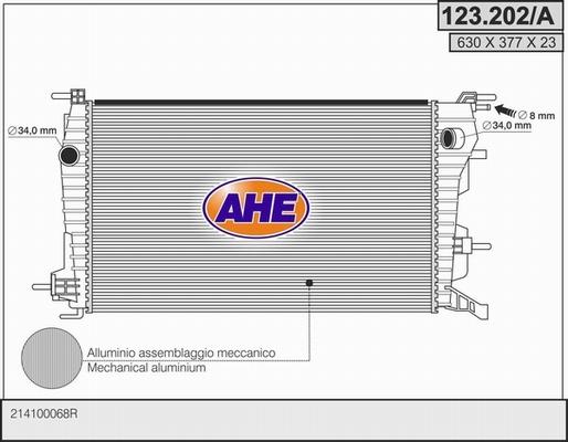 AHE 123.202/A - Радіатор, охолодження двигуна avtolavka.club