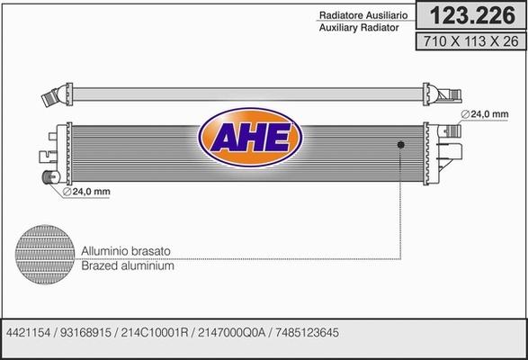 AHE 123.226 - Радіатор, охолодження двигуна avtolavka.club