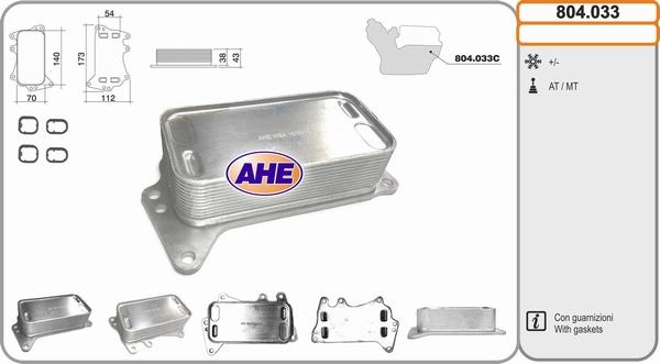 AHE 804.033 - Масляний радіатор, рухове масло avtolavka.club