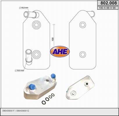 AHE 802.008 - Масляний радіатор, рухове масло avtolavka.club