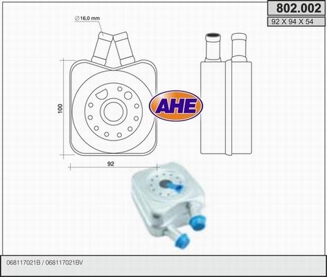 AHE 802.002 - Масляний радіатор, рухове масло avtolavka.club