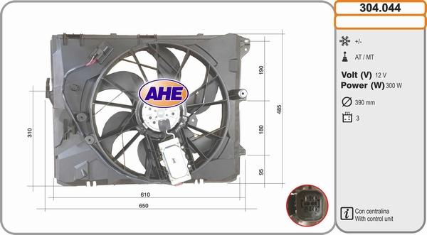 AHE 304.044 - Вентилятор, охолодження двигуна avtolavka.club