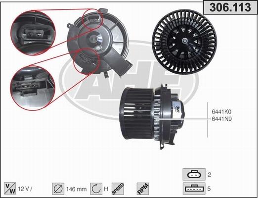 AHE 306.113 - Вентилятор салону avtolavka.club