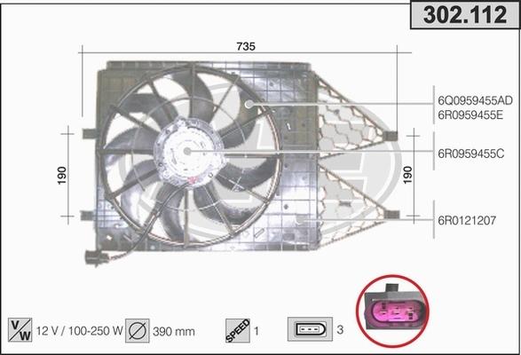 AHE 302.112 - Вентилятор, охолодження двигуна avtolavka.club