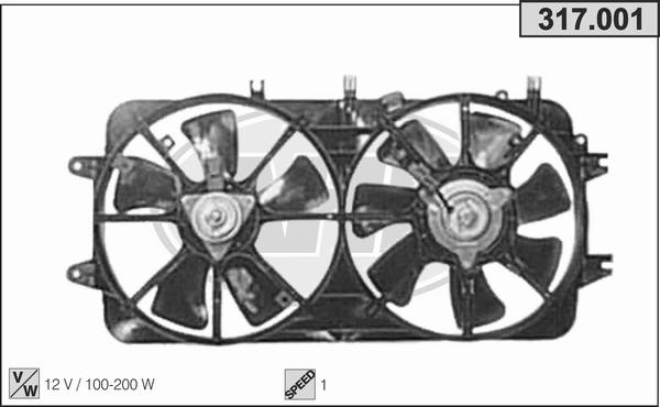 AHE 317.001 - Вентилятор, охолодження двигуна avtolavka.club