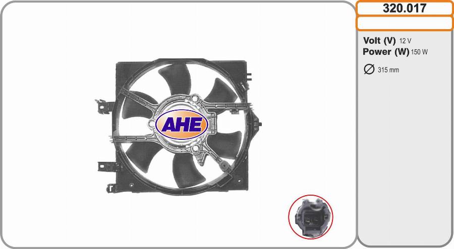 AHE 320.017 - Вентилятор, охолодження двигуна avtolavka.club