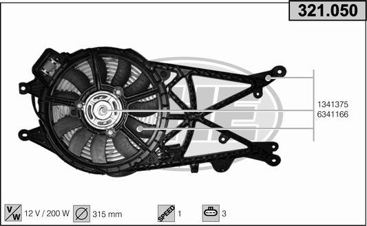 AHE 321.050 - Вентилятор, охолодження двигуна avtolavka.club