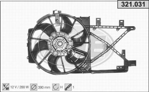 AHE 321.031 - Вентилятор, охолодження двигуна avtolavka.club