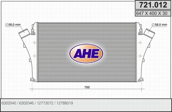 AHE 721.012 - Интеркулер avtolavka.club