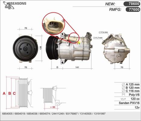 AHE 77600 - Компресор, кондиціонер avtolavka.club