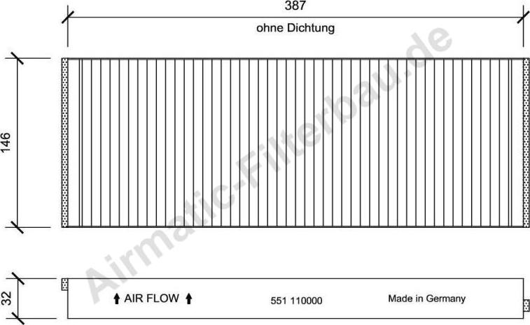 Airmatic IF0551 - Фільтр, повітря у внутрішній простір avtolavka.club