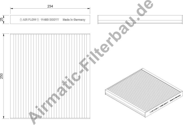 Airmatic IF1148B - Фільтр, повітря у внутрішній простір avtolavka.club