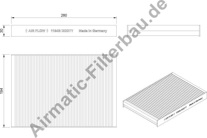 Airmatic IF1154B - Фільтр, повітря у внутрішній простір avtolavka.club