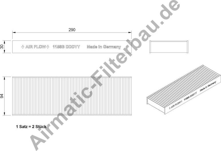 Airmatic IF1158SB - Фільтр, повітря у внутрішній простір avtolavka.club