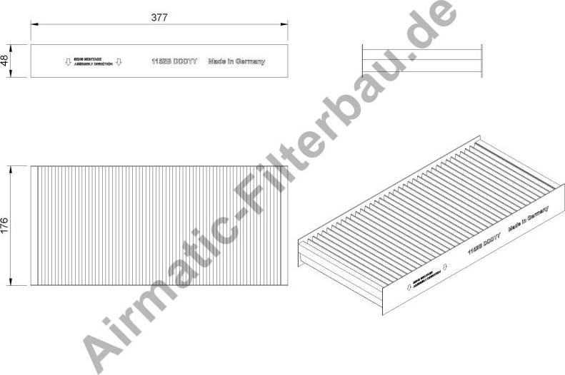 Airmatic IF1152B - Фільтр, повітря у внутрішній простір avtolavka.club