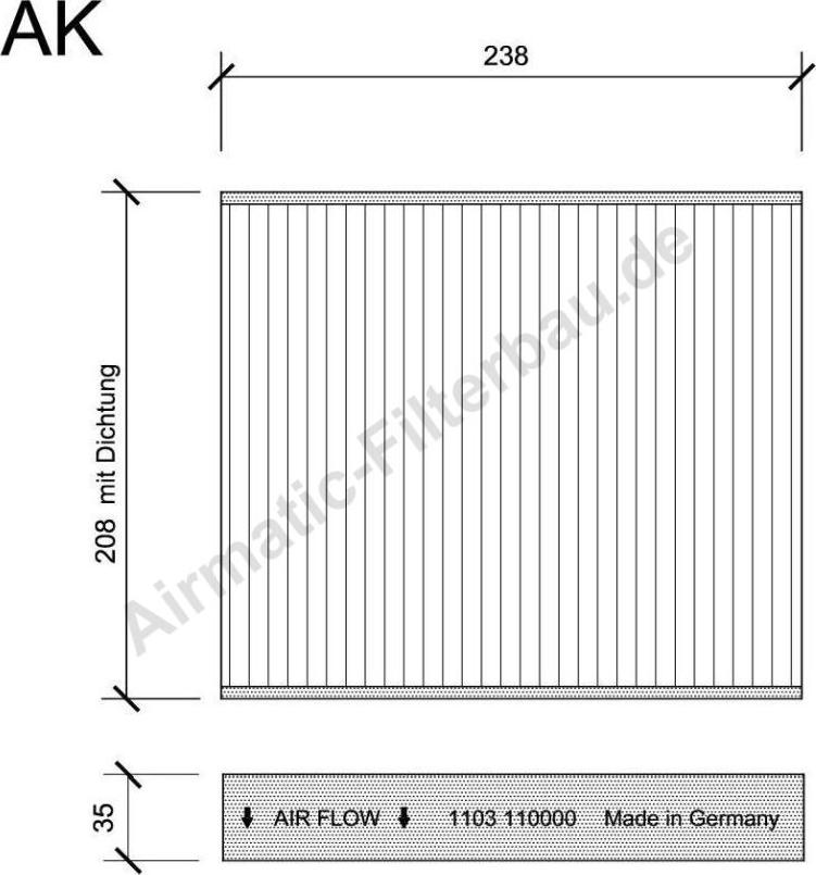 Airmatic IF1103P - Фільтр, повітря у внутрішній простір avtolavka.club