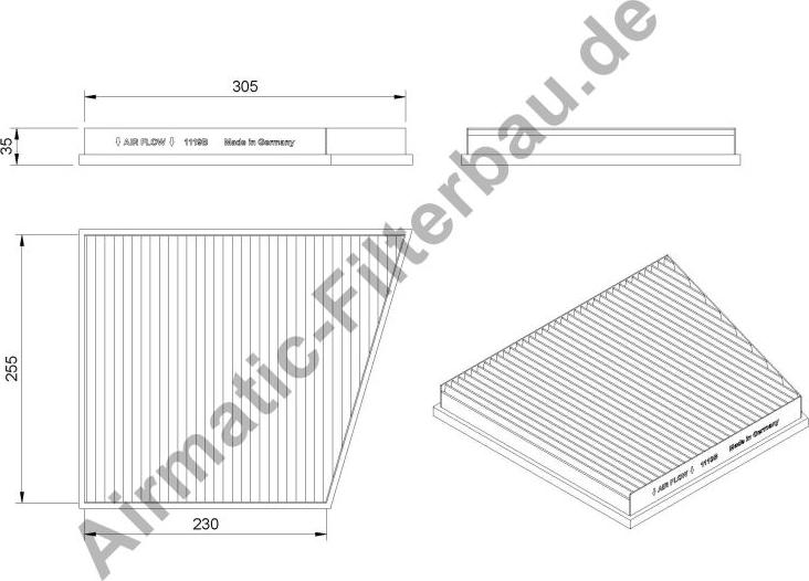 Airmatic IF1119B - Фільтр, повітря у внутрішній простір avtolavka.club