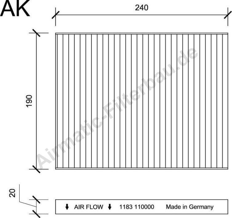 Airmatic IF1183P - Фільтр, повітря у внутрішній простір avtolavka.club