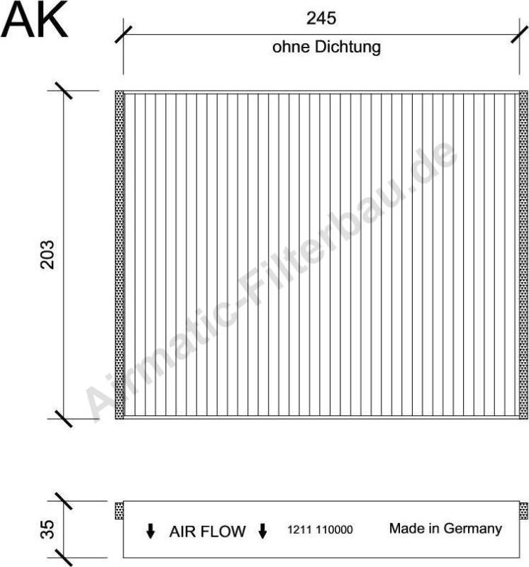 Airmatic IF1211P - Фільтр, повітря у внутрішній простір avtolavka.club