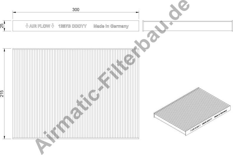 Airmatic IF1287B - Фільтр, повітря у внутрішній простір avtolavka.club