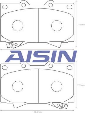 AISIN A1N005 - Гальмівні колодки, дискові гальма avtolavka.club