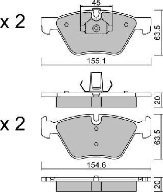 Aisin BPBM-1007 - Гальмівні колодки, дискові гальма avtolavka.club