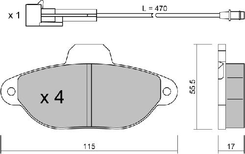 AISIN BPFI-1001 - Гальмівні колодки, дискові гальма avtolavka.club