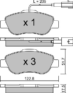 AISIN BPFI-1015 - Гальмівні колодки, дискові гальма avtolavka.club