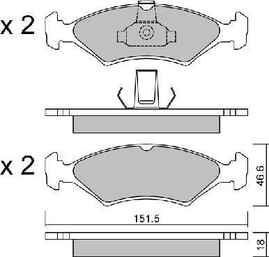 Aisin BPFO-1015 - Гальмівні колодки, дискові гальма avtolavka.club