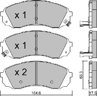 AISIN BPHY-1009 - Гальмівні колодки, дискові гальма avtolavka.club