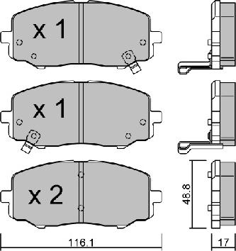 Aisin BPHY-1005 - Гальмівні колодки, дискові гальма avtolavka.club