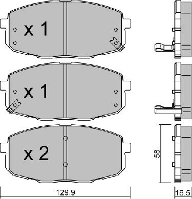 AISIN BPHY-1003 - Гальмівні колодки, дискові гальма avtolavka.club