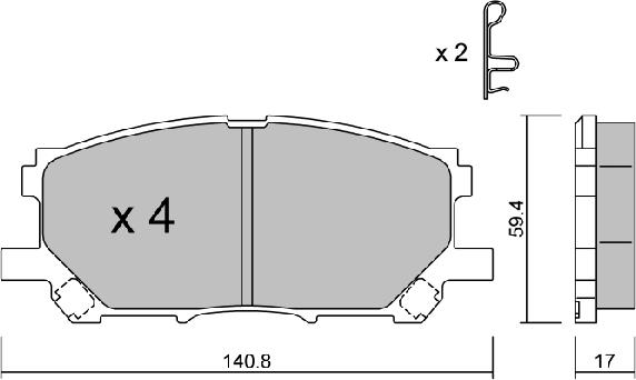 Aisin BPLX-1003 - Гальмівні колодки, дискові гальма avtolavka.club