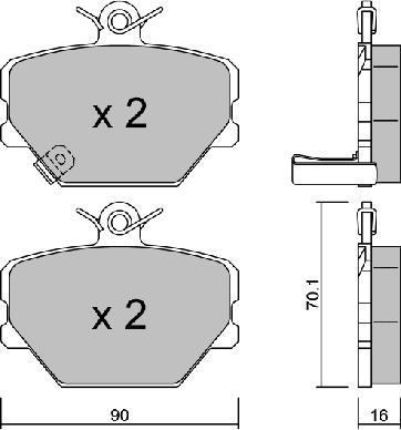 AISIN BPMB-1001 - Гальмівні колодки, дискові гальма avtolavka.club