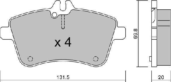 Aisin BPMB-1008 - Гальмівні колодки, дискові гальма avtolavka.club